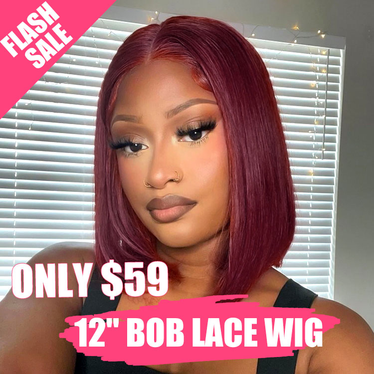 99J Burgundy Bob Wig