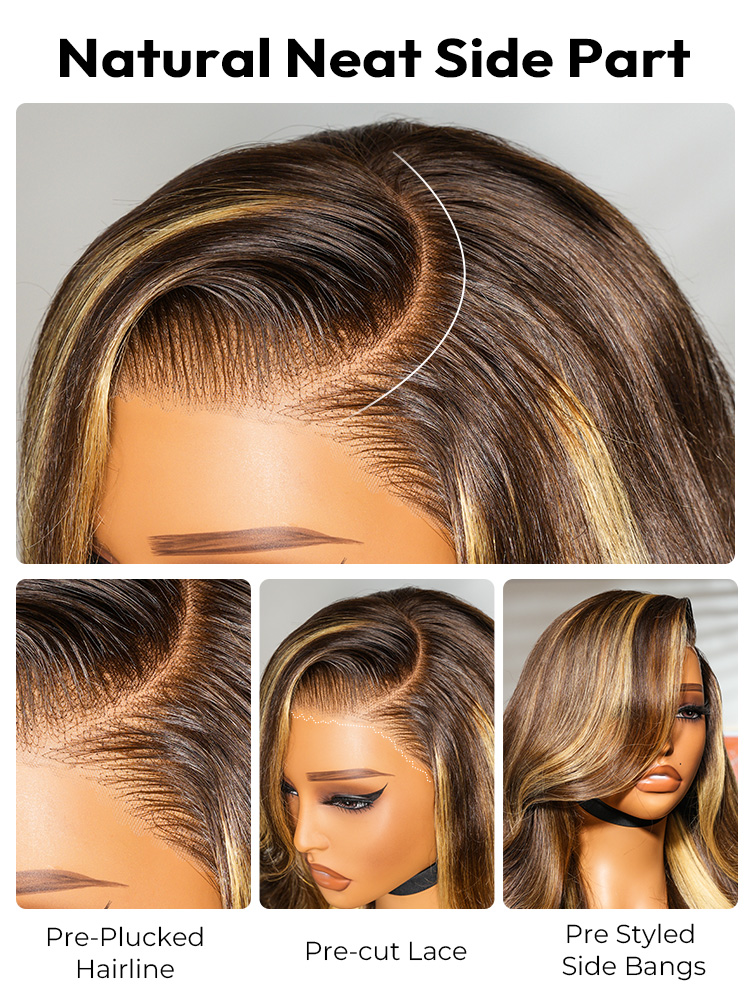 Honey Blonde Highlight Wig