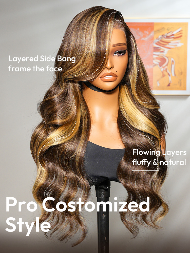 Honey Blonde Highlight Wig