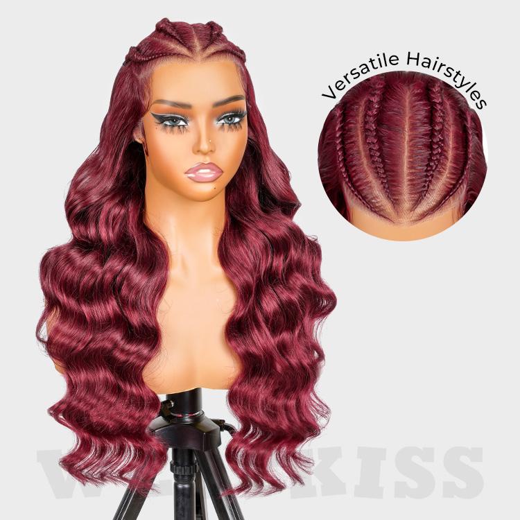 99j Burgundy Loose Body Wig