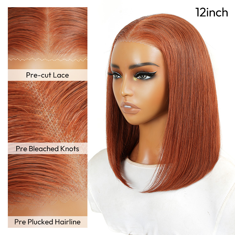 Copper Colored Bob Wigs