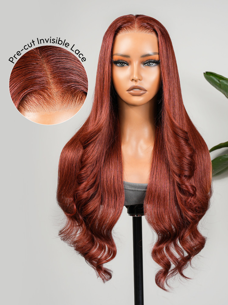 Mera Red Customized Wave Wig Colored Human Hair Pre-Everything Lace Front Wig