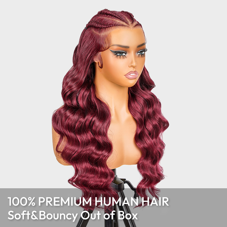 99j Burgundy Loose Body Wig