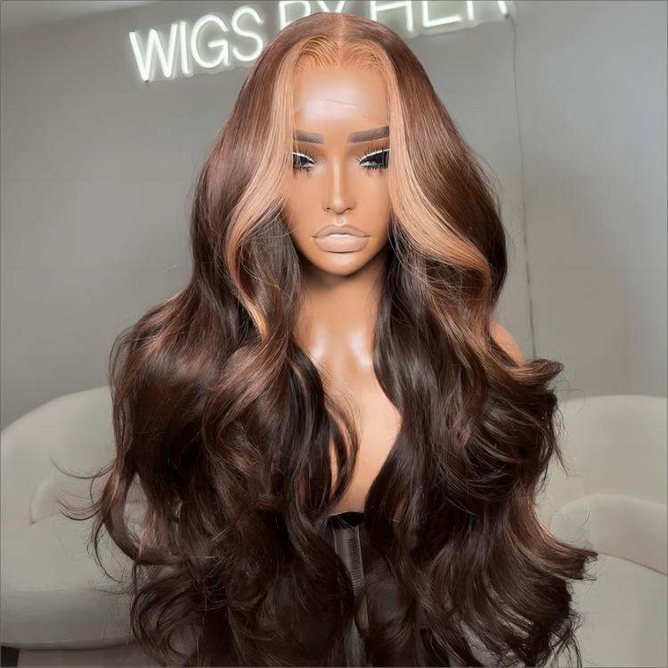 ombre highlight wig