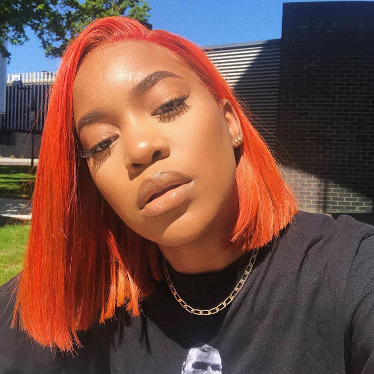 Orange Bob Wig