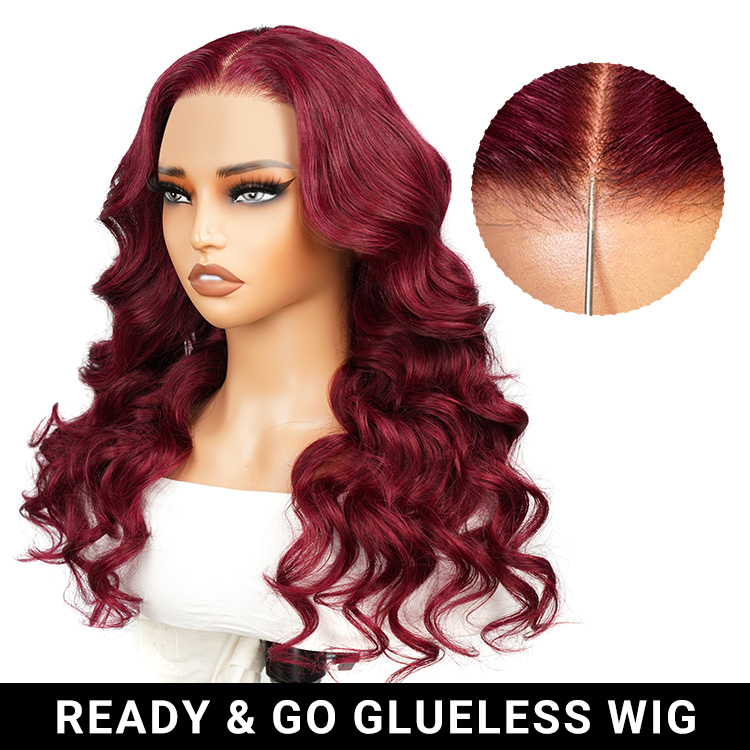 Burgundy Glueless Wear and Go Wigs