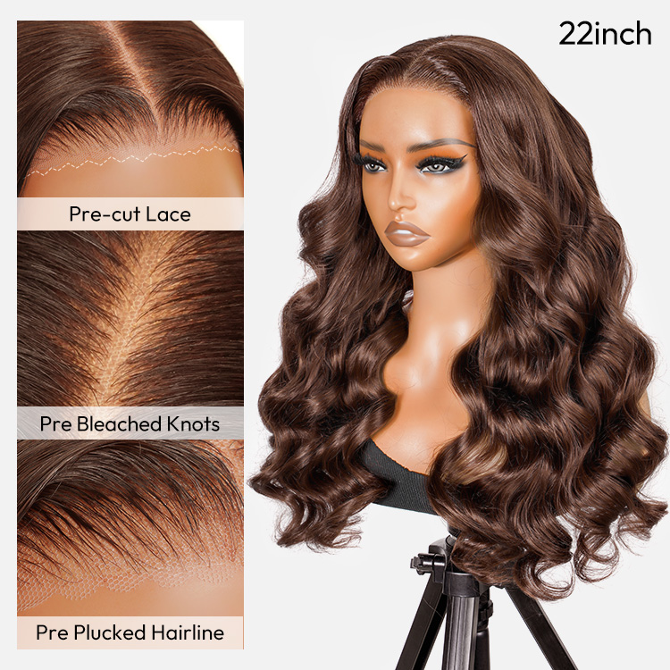 Glueless Dark Brown Wig