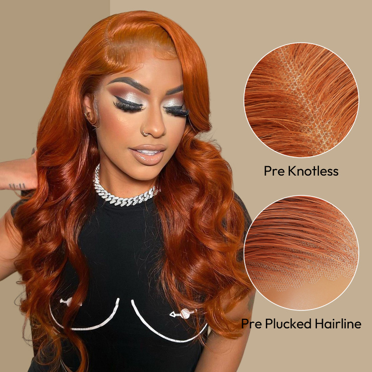 Body Wave Wig Copper Color