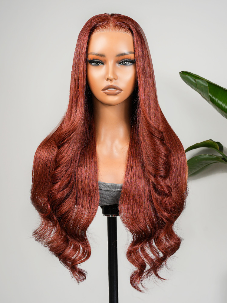 Mera Red Customized Wave Wig Colored Human Hair Pre-Everything Lace Front Wig