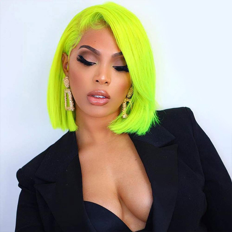 Neon Green Bob Wigs