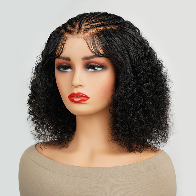 Curly hair braided wig