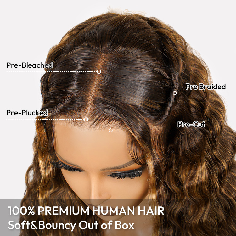 Crimped Wavy Lace Front Wig