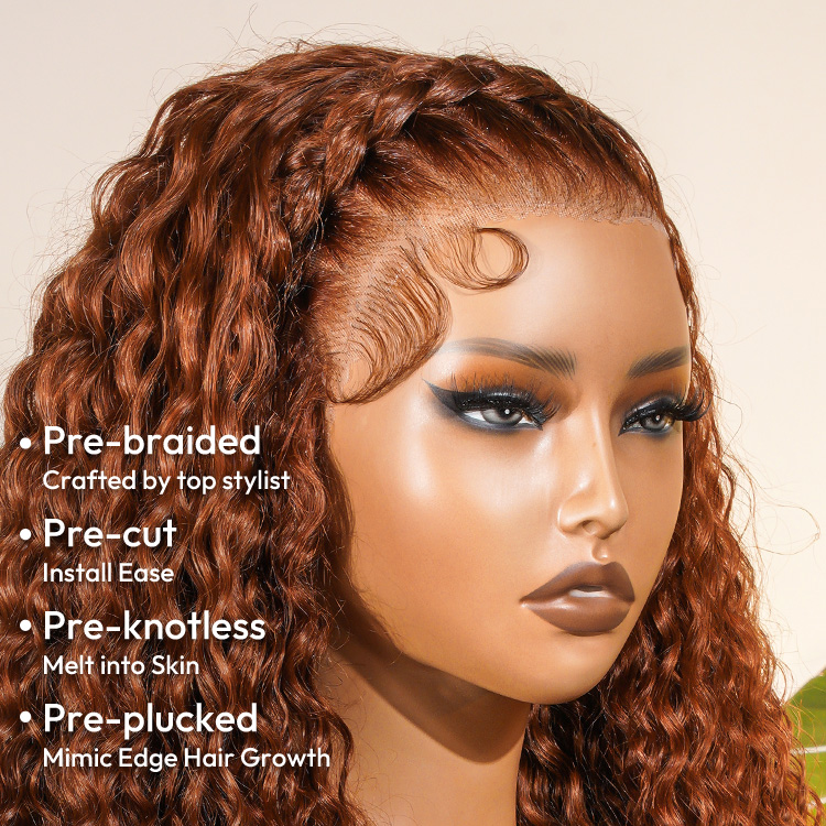 Pre-braided Deep Wave Wig