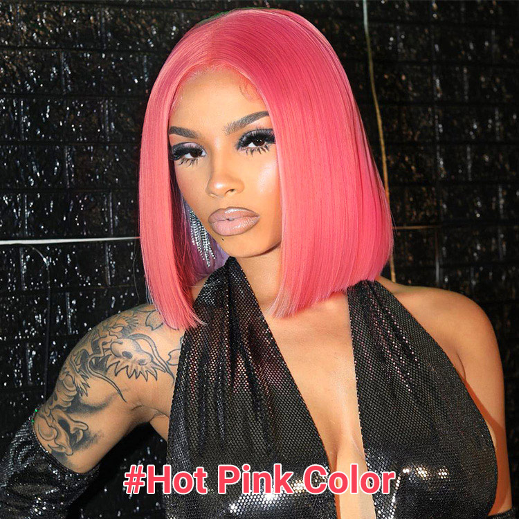 Pink Bob Lace Wigs