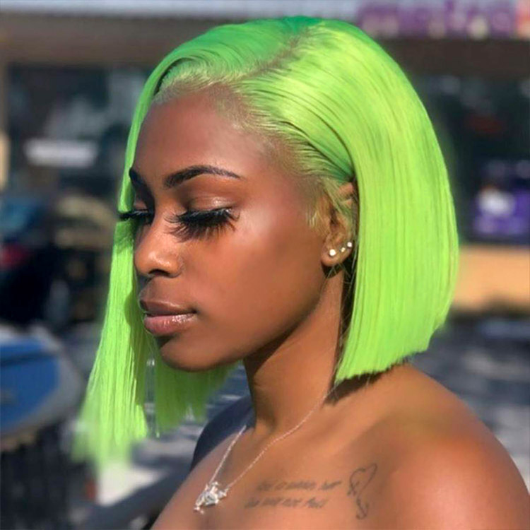 Neon Green Bob Wig