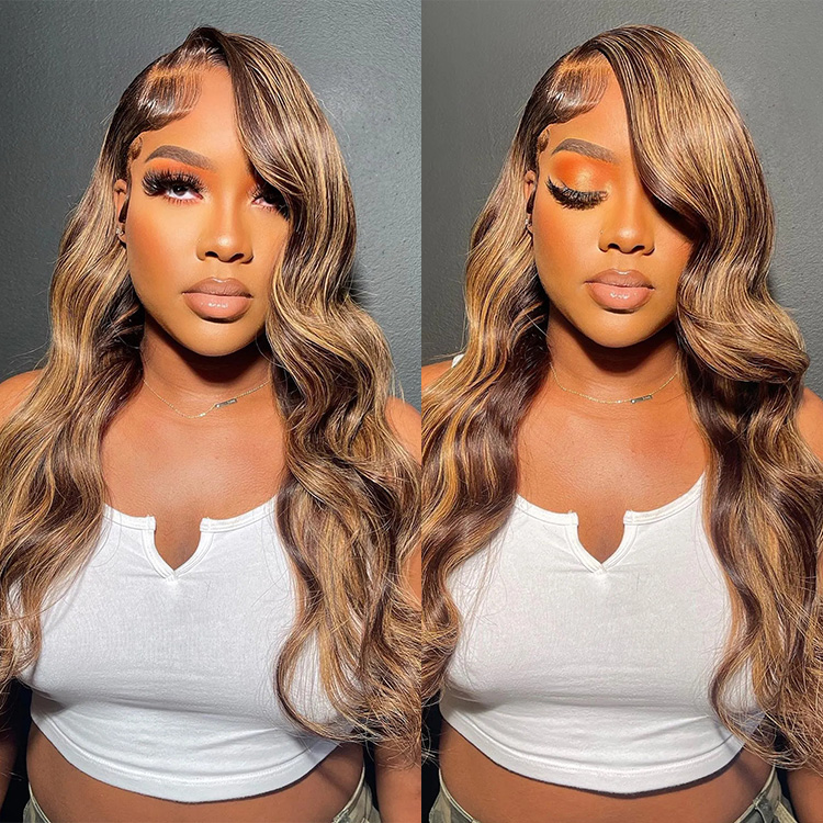 brown highlight wigs