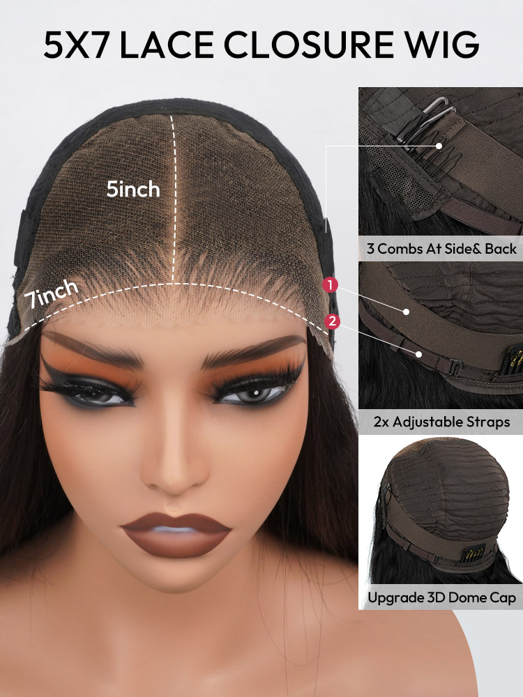 Lace closure wig