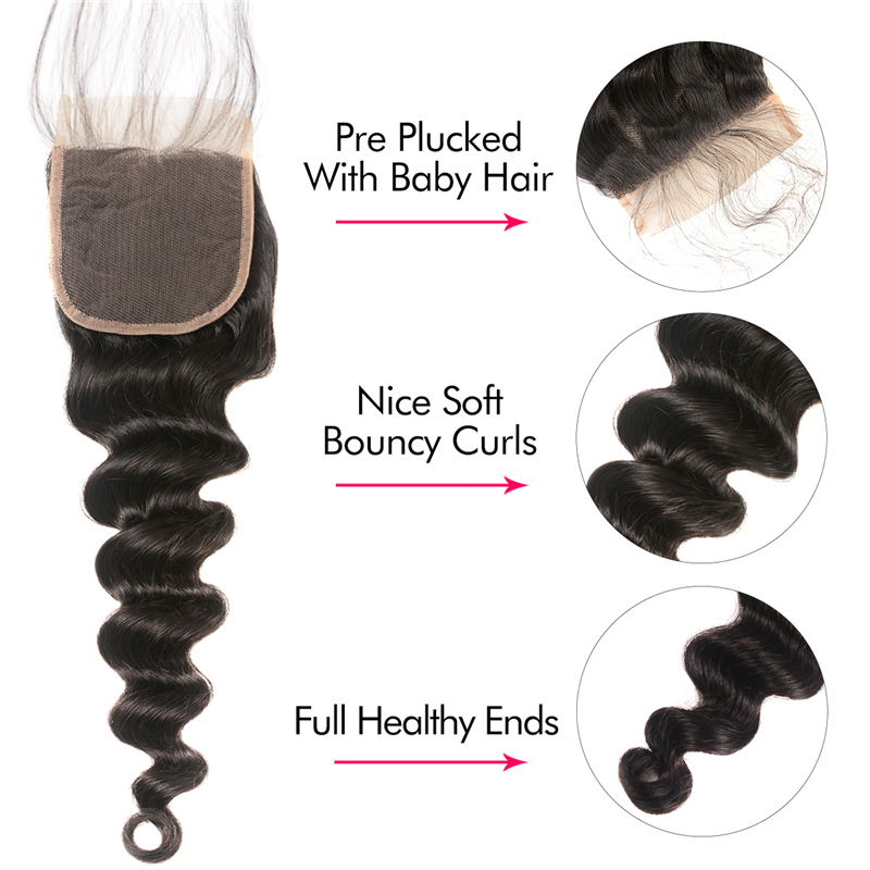 Brazilian Hair Bundles With Closure