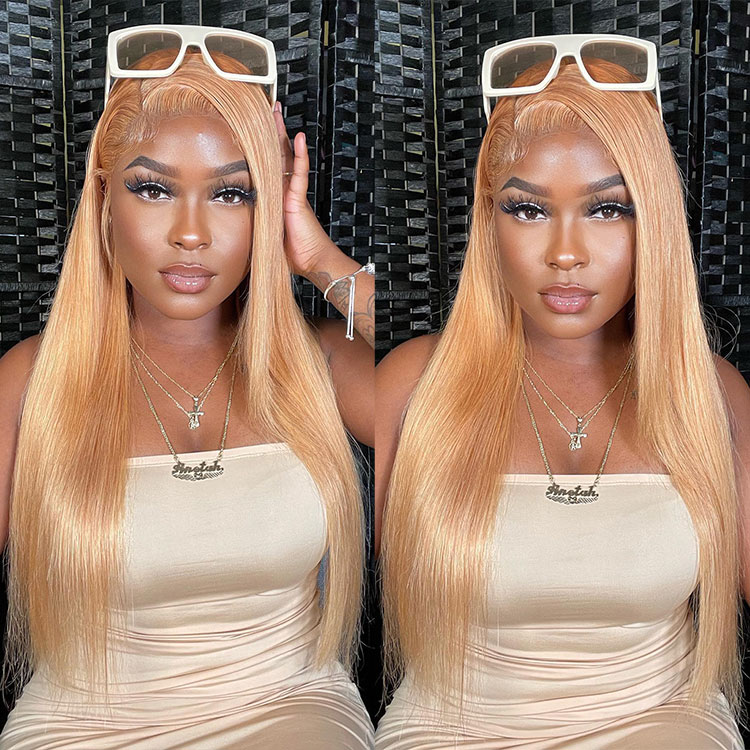 Honey Blonde Straight Wigs