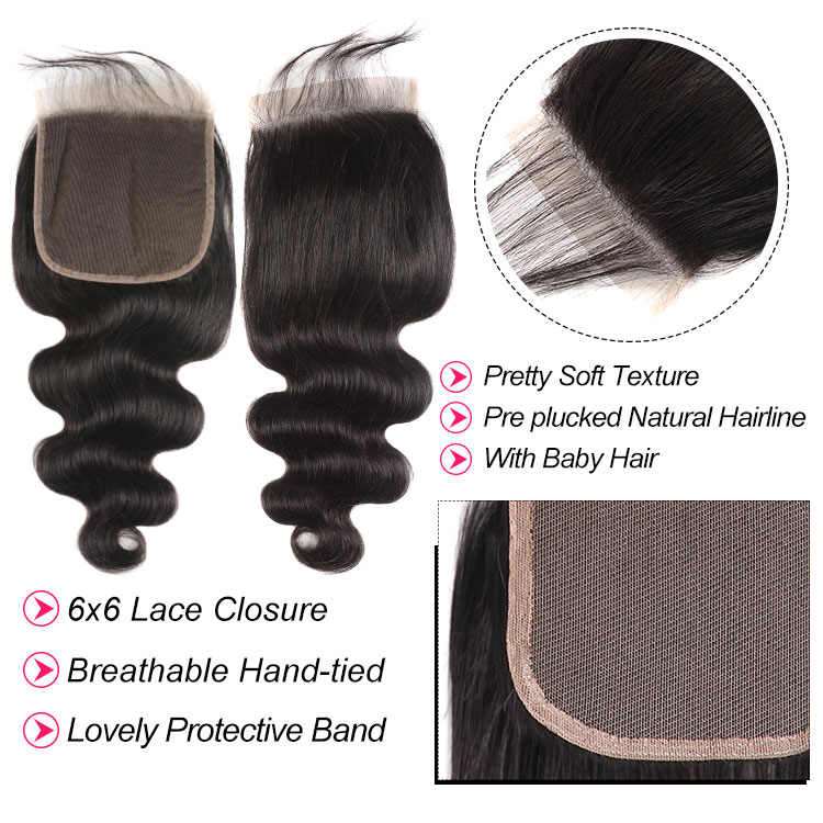 Body Wave 6*6 Closure