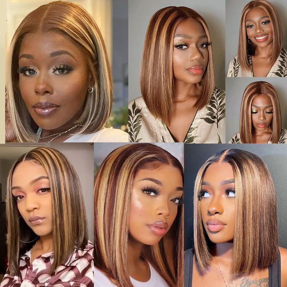 Straight Highlight Bob Wigs