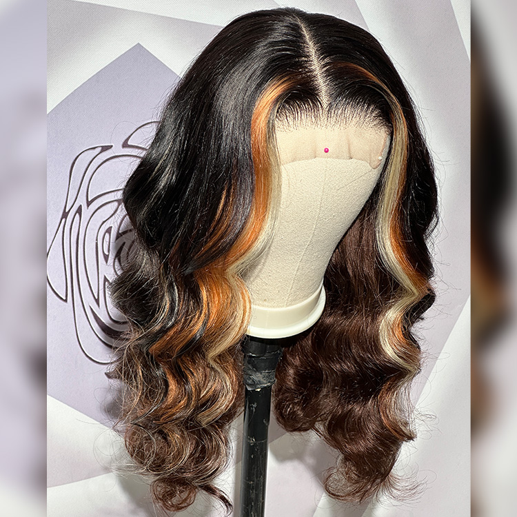 ombre highlight wig