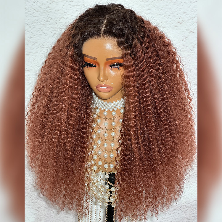 auburn curly wig