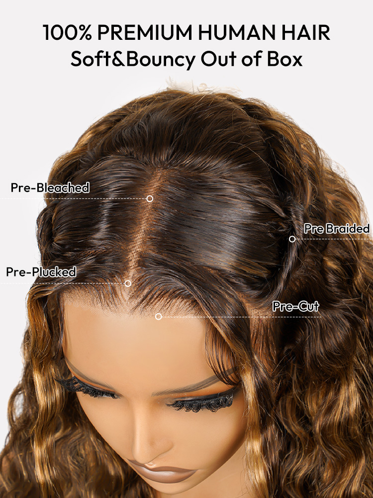 Crimped Wavy Lace Front Wig