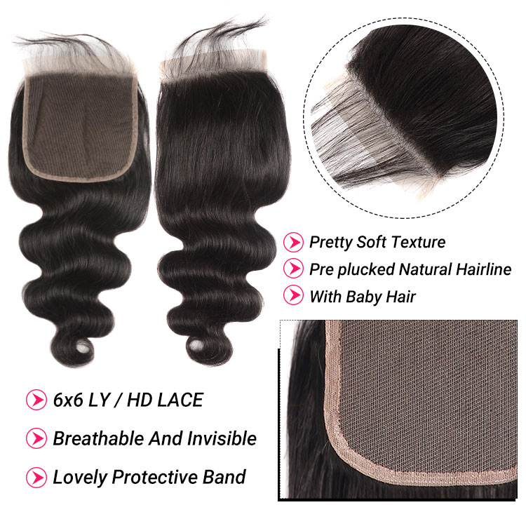 Body Wave 6*6 Lace Closure