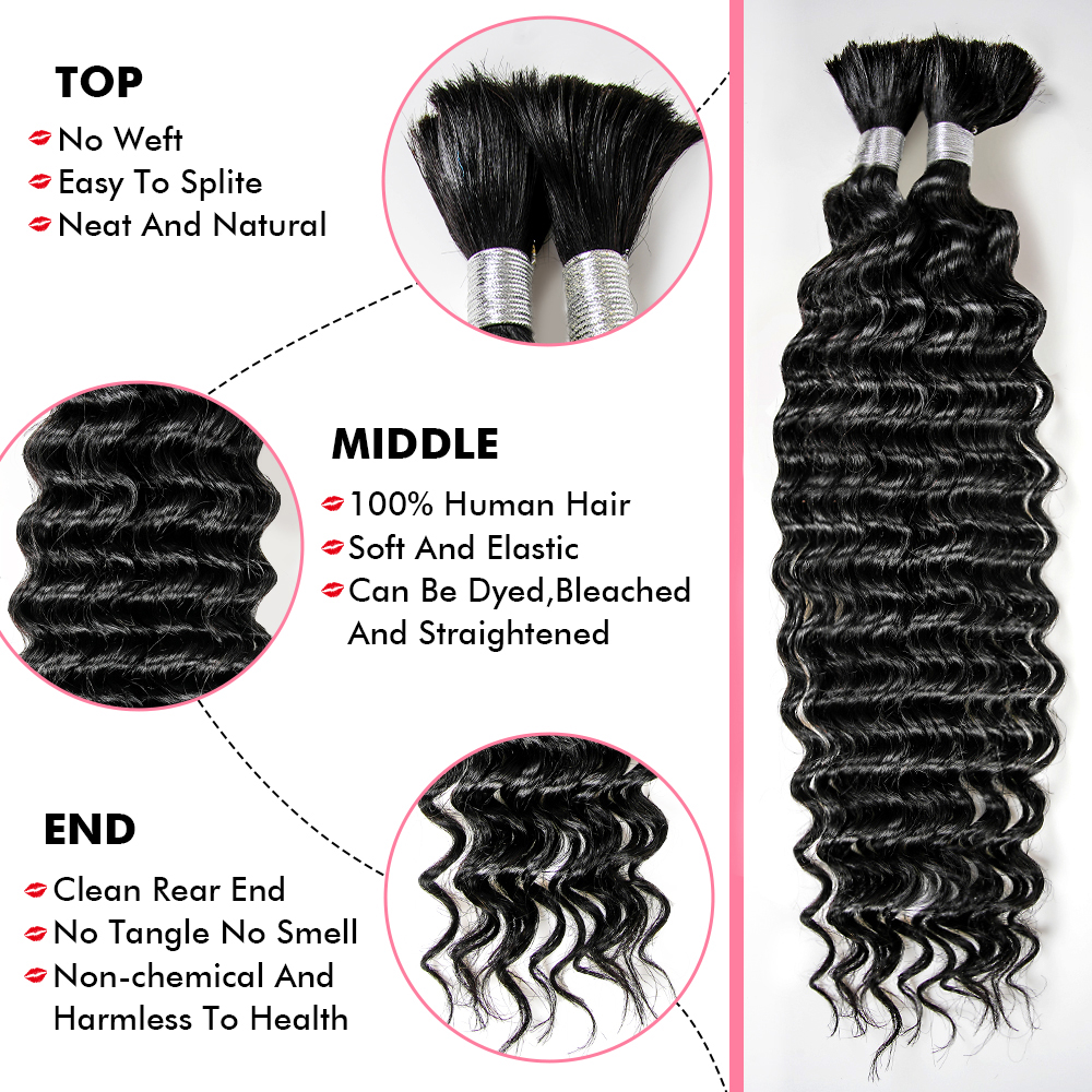 Deep Curly Human Hair Bulk