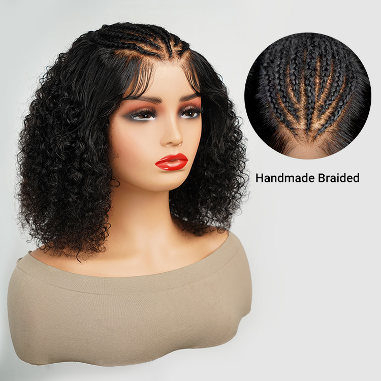 Curly braided lace wigs