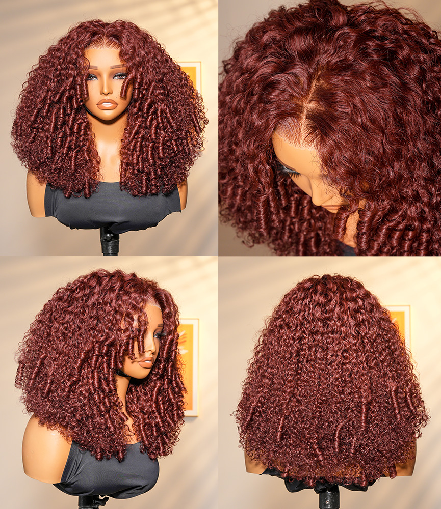 Cherry Cola Red Curly Wig