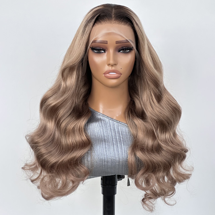 ash blonde wig with dark roots