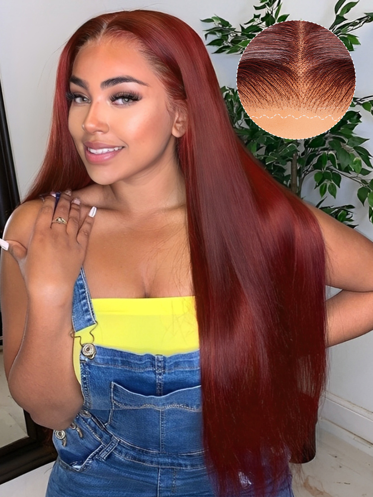 Cherry Cola Red Straight Hair