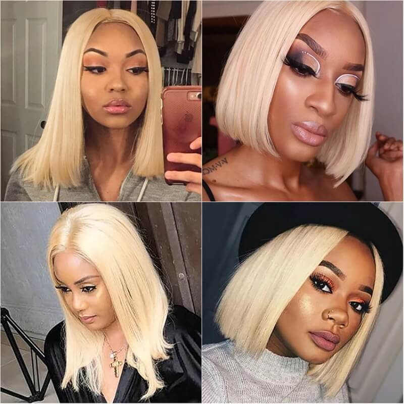 Platinum Blonde Bob Wigs