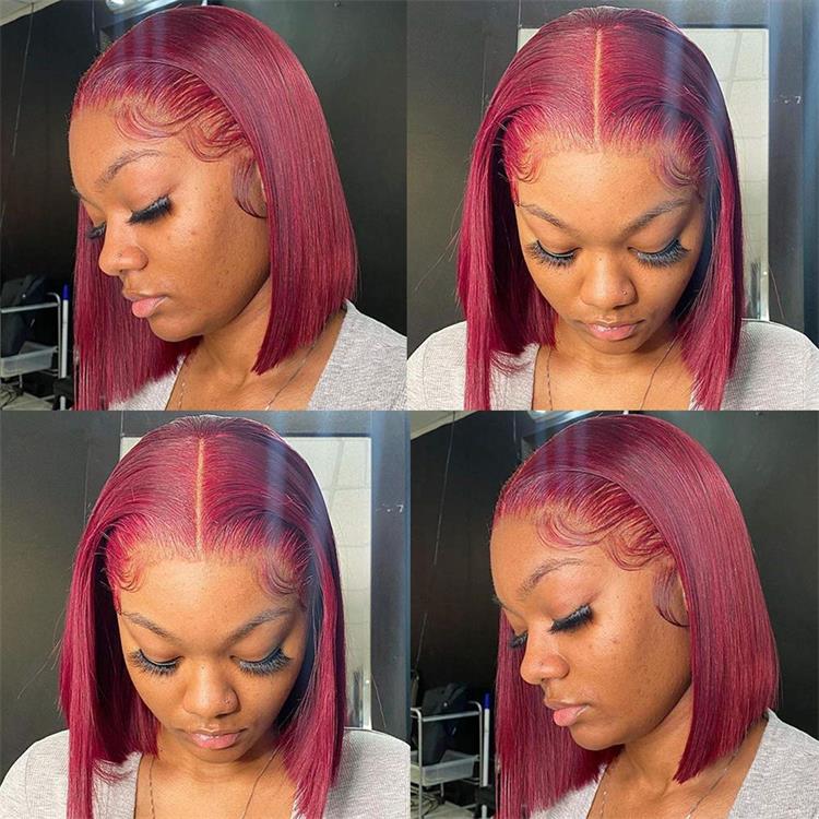 Burgundy Bob Wigs