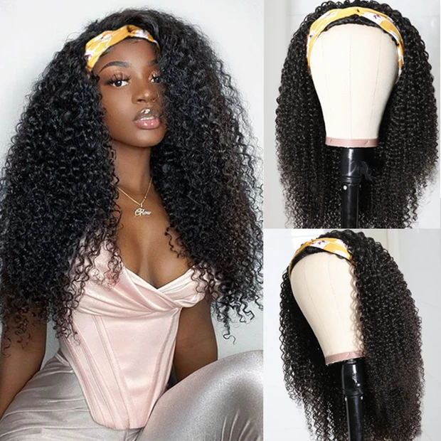 Curly Headband Wigs