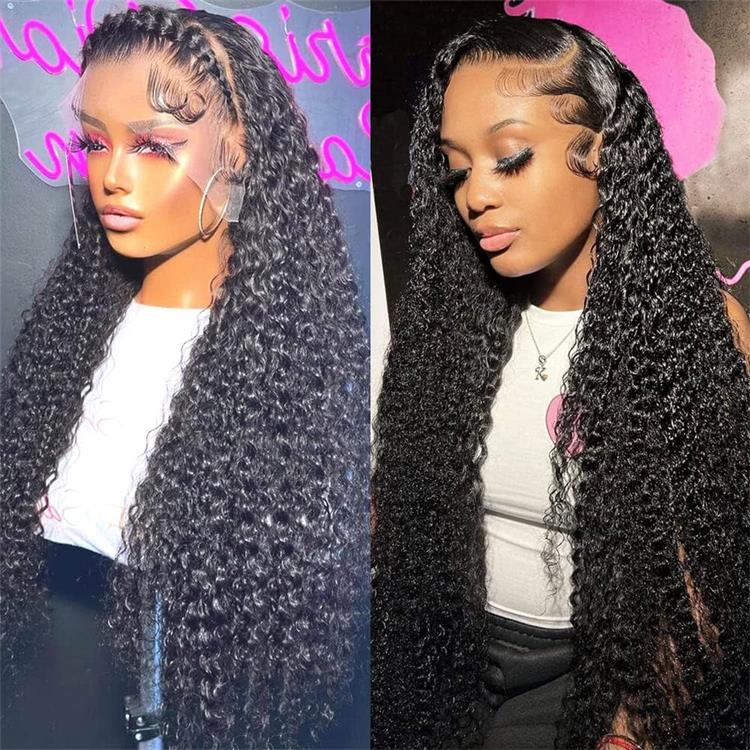 Deep Wave HD Transparent Lace Frontal Wigs Invisible HD Lace Wigs 