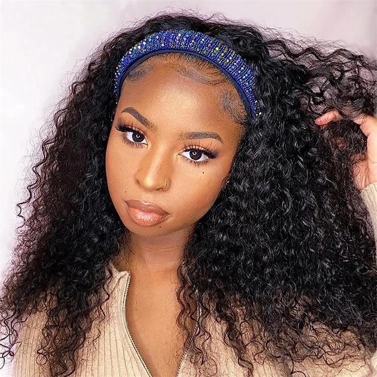 Curly Headband Wigs