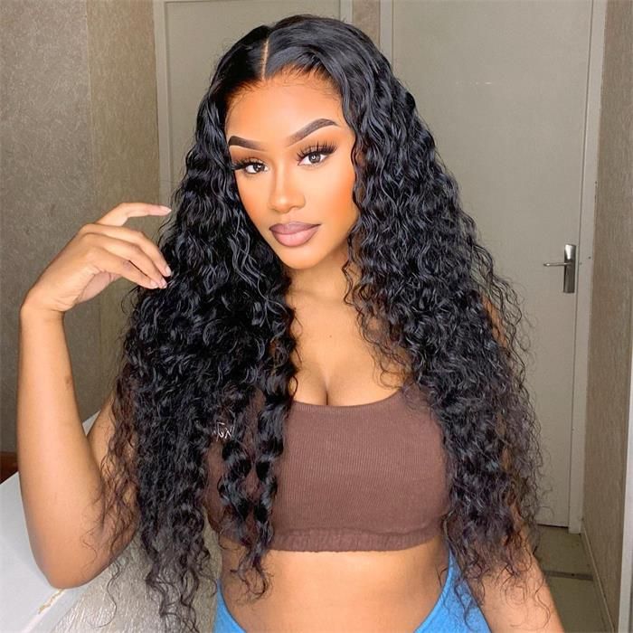 deep wave lace front wig