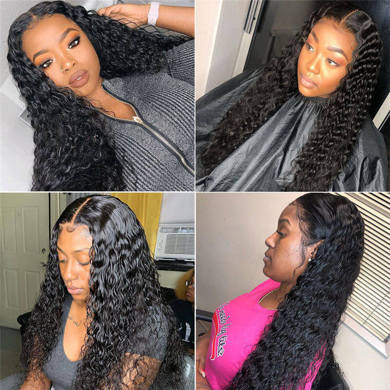 Deep Wave Fake Scalp Wig