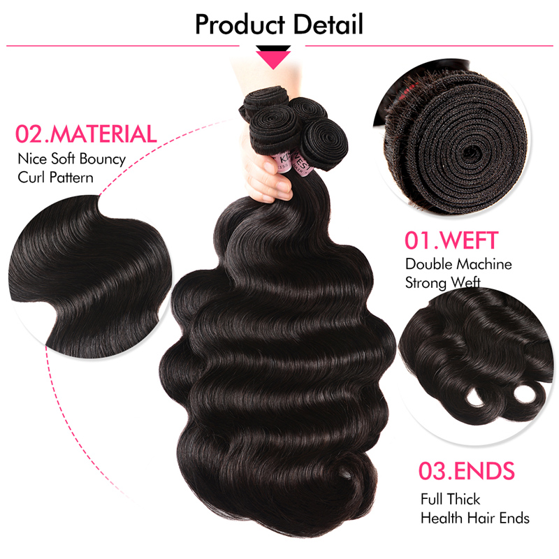 Brazilian Body Wave Hair 4 Bundles