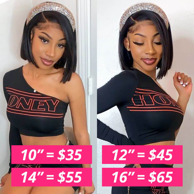 Human Hair Headband Bob Wigs