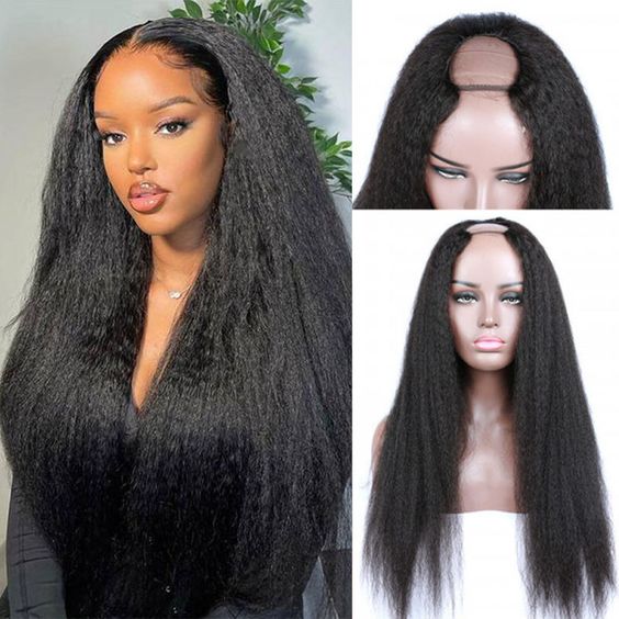 Kinky Straight  U Part Wigs Human Hair Wigs