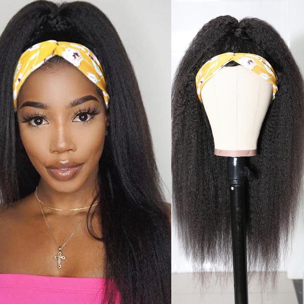 Kinky Straight Headband Wigs