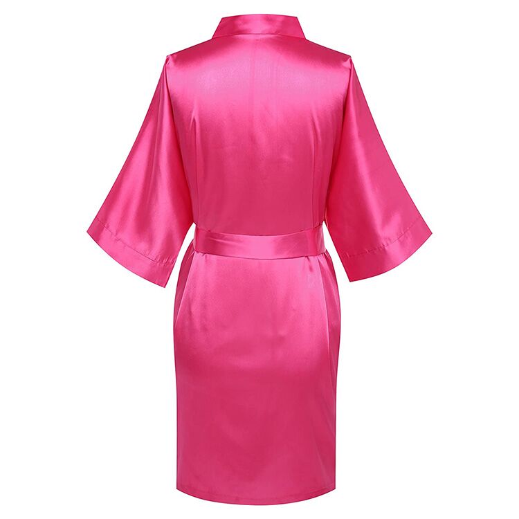 pink silk robe