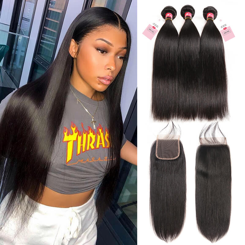 Hair Bundles With Closure