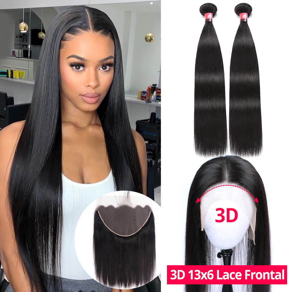 straight hair bundles with frontal