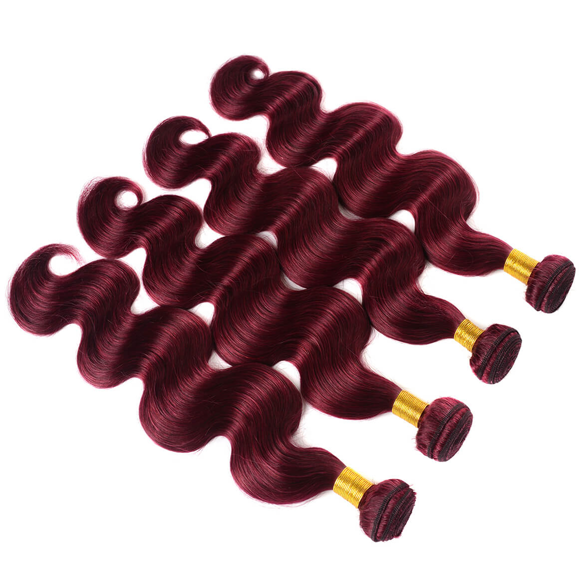 Burgundy Body Wave 4 Bundles