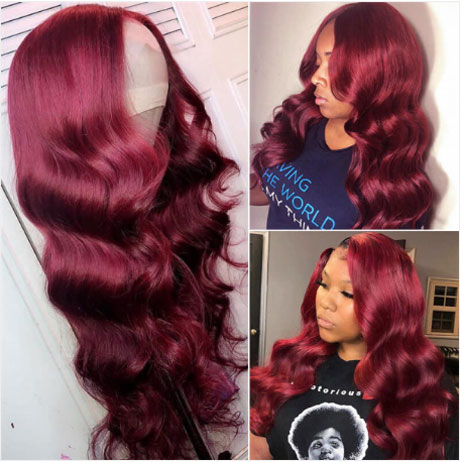 Flamboyant Fashion Performance - Burgundy Wig